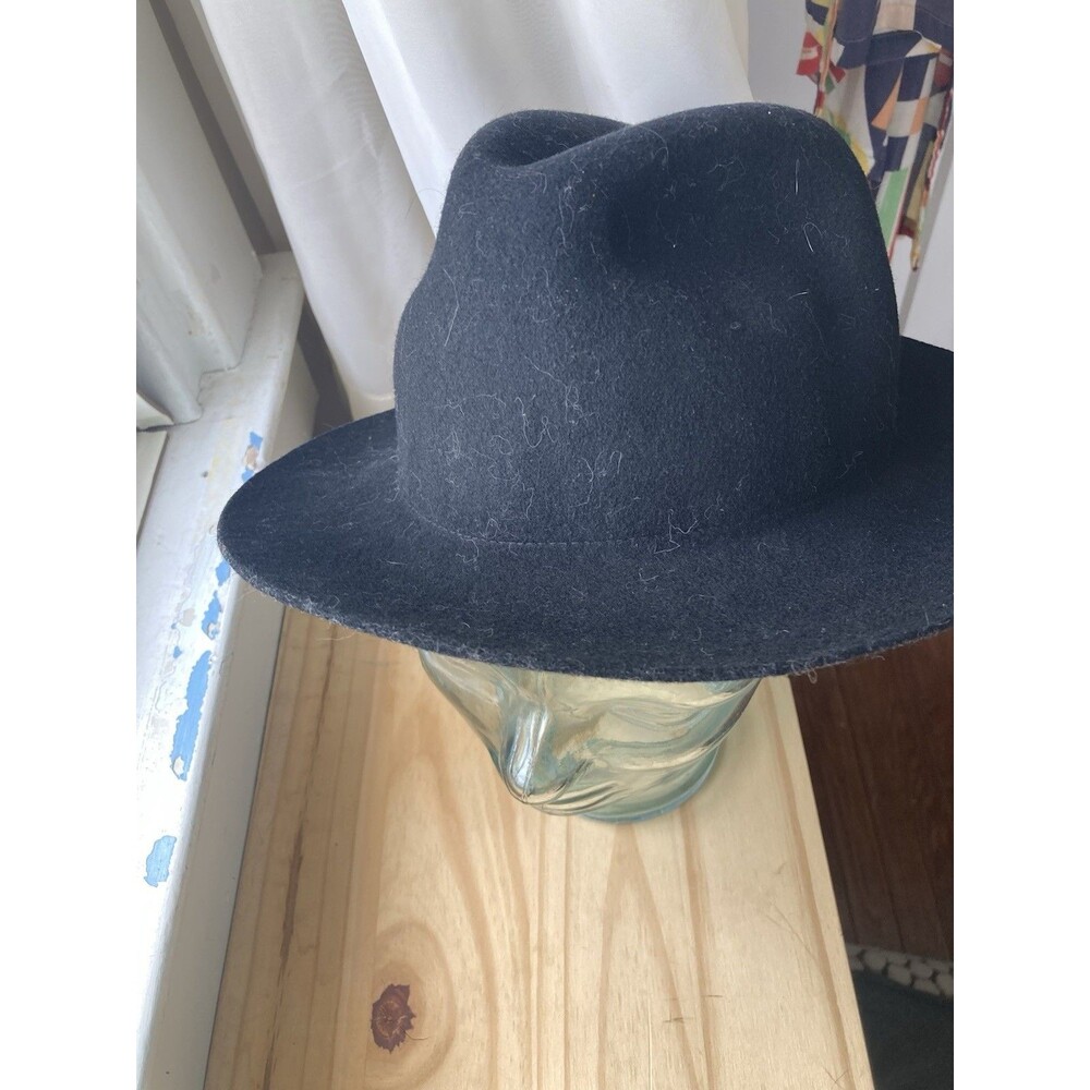 Zadig & Voltaire Alabama Fedora Hat Black Felt Wool Lightweight made in italy